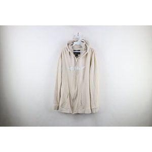 Fly Racing Womens 2XL XXL Spell Out Motocross Racing Full Zip Hoodie Beige Tan